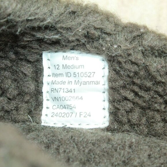 LL Bean Gray Suede Fleece Lined Nonslip Mountain Slipper Scuffs Size 12 M - Picture 8 of 9